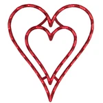 Impact 17" Lighted Valentine's Double Heart Window Silhouette Decoration. Fixed Price $41.51.