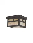 Livex Montclair Mission 1-LIGHT Outdoor Ceiling Mount Bronze Tiffany Glass. Fixed Price $116.97.