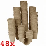 48 Biodegradable Round Peat Pots 2.36" X 2.25" Seed Starters Garden Planters. Fixed Price $14.99.