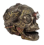 Veronese Design 6" Steampunk Human Skull Statue W/ Movable Jaw Bronze Finish. Fixed Price $67.28.