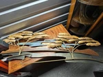 Vintage Metal Wall Sculpture Mid Century Modern Tree Design, Made Indonesia. Fixed Price $314.50.