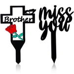 Jspupifip 2 Pcs Metal Cemetery Crosses, 9.84 X 5.9 Inches, Black-brother. Fixed Price $14.76.