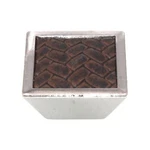 Laurey Churchhill Satin Nickel Brown Leather Insert 5/8" Cabinet Knob 12290. Fixed Price $8.45.