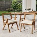 Patio Dining With Cushion (set Of 2) All-weather Outdoor Chairs. Fixed Price $313.99.