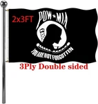 Jayus Double Sided Pow Mia Military Flag 2X3 Ft Outdoor - 220D You Are Not Forgo. Fixed Price $28.38.