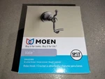 Moen Vale Double Robe Hook Brushed Nickel DN4403BN. Fixed Price $19.99.