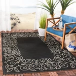 Safavieh Courtyard Collection Area Rug 67 X 96 Black Beige Non-shedding Easy. Fixed Price $151.70.