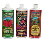 Fox Farm Soil Trio Nutrients Bundle, Bloom, Grow Big, Tiger Quart 32OZ. Fixed Price $75.60.
