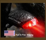 Solar Power Bicycle Bright Red Led Rear Tail Light Fast/free Shipping. No Cords. Fixed Price $12.88.