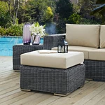 Modway Summon Outdoor Patio Sunbrella Ottoman In Canvas Antique Beige. Fixed Price $201.59.