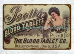 Scotts Blood Tablets Metal Tin Sign Discount Wall Decor. Fixed Price $19.51.