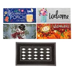 Evergreen Sassafras Doormat Insert Bundle & Tray Set Of 5 - All Seasons, 30X18". Fixed Price $74.98.