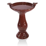 Outdoor Birdbath 25 Tall Ceramic Red Antique Figurines Alpine Corporation. Fixed Price $129.99.