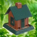 North States Village Collection Brown Log Cabin Hopper Bird Feeder, 5 Lb. Capaci. Fixed Price $21.97.