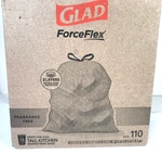 Glad Forceflex Tall Kitchen Drawstring Trash Bags 13 Gallon 110 Count 2 Layers. Fixed Price $21.59.
