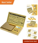 Elegant Gold-plated Digital Scale With Backlit Display & Maximum 200G Capacity. Fixed Price $16.99.