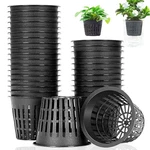 Panxxsen 50 Pack 3 Inch Net Pots Cups For Hydroponics, Slotted Mesh Black. Fixed Price $18.99.