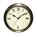 Swim Central 18IN B/o Bronze Print Roman Numeral Clock Thermometer Hygrometer. Fixed Price $179.49.