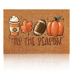 Thanksgiving Coir Doormat Fall Football Pumpkin Welcome Mats Non Slip 16X28. Fixed Price $42.87.