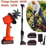 Cordless Electric Tiller Powerful Cultivator For Gardening W/ 2*BATTERY. Fixed Price $71.98.