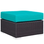 Modway Convene Outdoor Square Ottoman, Espresso Turquoise EEI-1911-EXP-TRQ. Fixed Price $244.99.