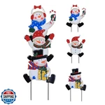 Yeahome Outdoor Christmas Decorations, Stacked 3 Snowman Decorative Garden. Fixed Price $44.99.
