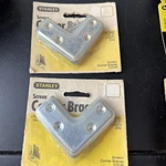 2X Vintage Stanley # 74-2400 Screen Corner Braces. Fixed Price $11.95.