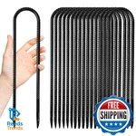 Anothera 16 Pack Steel Rebar Stakes 12 Inch Heavy Duty Hook Metal Fence. Fixed Price $56.94.
