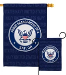 Proud Grandparent Sailor Garden Flag Navy Armed Forces Gift Yard House Banner. Fixed Price $20.95.