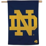 Notre Dame Fighting Irish "nd" Shamrock 28"X40" Banner Flag New Wincraft. Fixed Price $27.50.