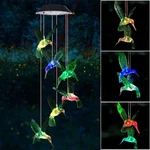 25 In. Multi-color Solar Powered Outdoor Hummingbird Wind Chime, Great For. Fixed Price $80.17.