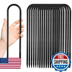 Anothera 16 Pack Steel Rebar Stakes 12 Inch Heavy Duty Hook Metal Fence. Fixed Price $52.46.