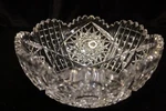 Gorgeous American Brilliant Cut Crystal Star Amazing Detail Bowl 8 1/4" Wide. Fixed Price $50.00.