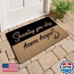 Melodaddy Funny Welcome Doormat Front Porch Decor Rugs Rubber Back 30X18 Monogra. Fixed Price $53.77.