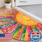 Likiyol Sun Door Mat Outside Entrance, Inspirational Quotes Welcome Half Cir. Fixed Price $42.63.