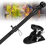 Cogardenshower House Flag Pole Kit - Tangle Free 5FT, Black. Fixed Price $26.82.