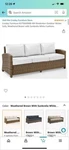 Crosley Furn KO70049WB-WH Bradenton Outdoor Wicker Sofa Sunbrella Cushions L/p. Fixed Price $650.00.