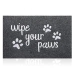Hlfmvwe Welcome Door Mats For Entrance Funny 18"X28", A-paws-gray. Fixed Price $25.99.
