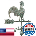 Good Directions Patina Copper Rooster Weathervane Decorative Rooftop Accent Fo. Fixed Price $311.81.