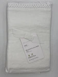 Pottery Barn Belgian Flax Linen Crochet Fringe Sham King White #H232. Fixed Price $59.50.