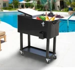 North Gear Outdoor 80 Quarts Portable Rolling Cooler Cart Home Party Ice Chest. Fixed Price $122.90.