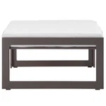 Modway Fortuna Modern Aluminum Patio Ottoman Brown/white Finish. Fixed Price $143.01.