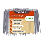 Galvanized U-shaped Garden Stakes, 6 Inch 100 Pcs Landscape Staples, Ground S.... Fixed Price $28.03.