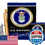 Breeze Decor Air Proudly Family Garden House Flag - Kit Armed Forces Usaf. Fixed Price $95.75.