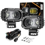 Auxbeam 4 Inch Flood White Led Pods Work Lights Offroad Driving Atv Truck. Fixed Price $76.49.