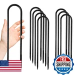 Anothera 8 Pack Steel Rebar Stakes 12 Inch Heavy Duty Hook Metal Fence. Fixed Price $36.93.