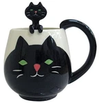 Decole Cat Manmaru Porcelain Mug With Spoon Set S-4066. Fixed Price $16.95.