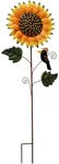 Metal Sunflower Yard Stake With Crow Decor Fall Outdoor For Patio. Fixed Price $24.99.
