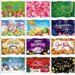 Smoothnovelty 12 Pcs Seasonal Garden 3 X 5 Ft Yard Flags For Outside Double. Fixed Price $62.05.