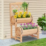 Wooden Raised Bed Outdoor Planter With Trellis Box For Gardening. Fixed Price $69.99.